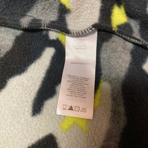 Kids Eddie Bauer Camouflage Fleece Zip Up Jacket Size Large (14) - Picture 4 of 12